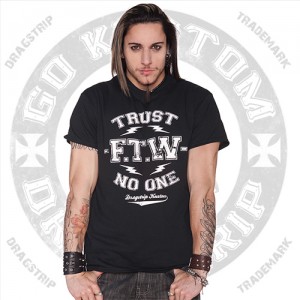 Mens Dragstrip T`shirt Trust No One 